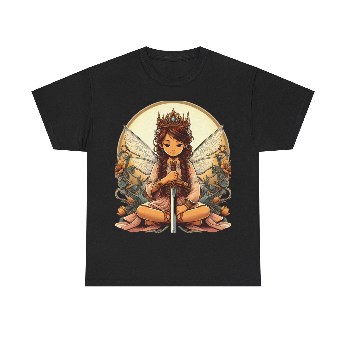 Fairy Princess Warrior Graphic Tee, Cute Unisex Shirt for Fantasy Lovers - Alternative Graphic Tee, Fairy Tale Shirt, Fantasy T-Shirt,