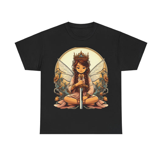 Fairy Princess Warrior Graphic Tee, Cute Unisex Shirt for Fantasy Lovers - Alternative Graphic Tee, Fairy Tale Shirt, Fantasy T-Shirt,