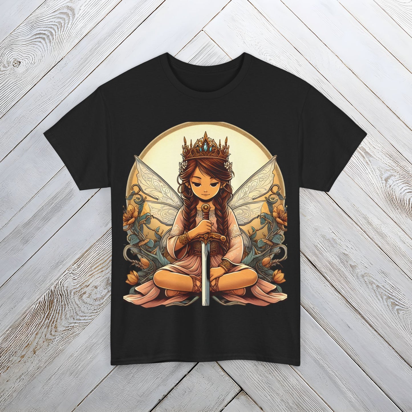 Fairy Princess Warrior Graphic Tee, Cute Unisex Shirt for Fantasy Lovers - Alternative Graphic Tee, Fairy Tale Shirt, Fantasy T-Shirt,