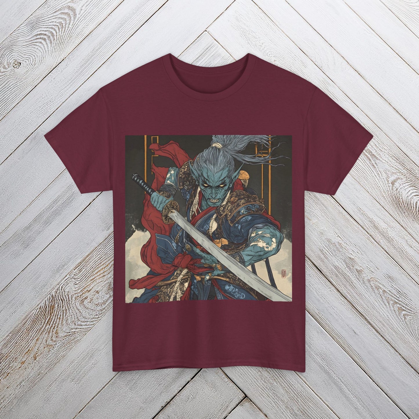 Akumu Elf - Kuniyoshi Style Graphic T-shirt for Men and Women