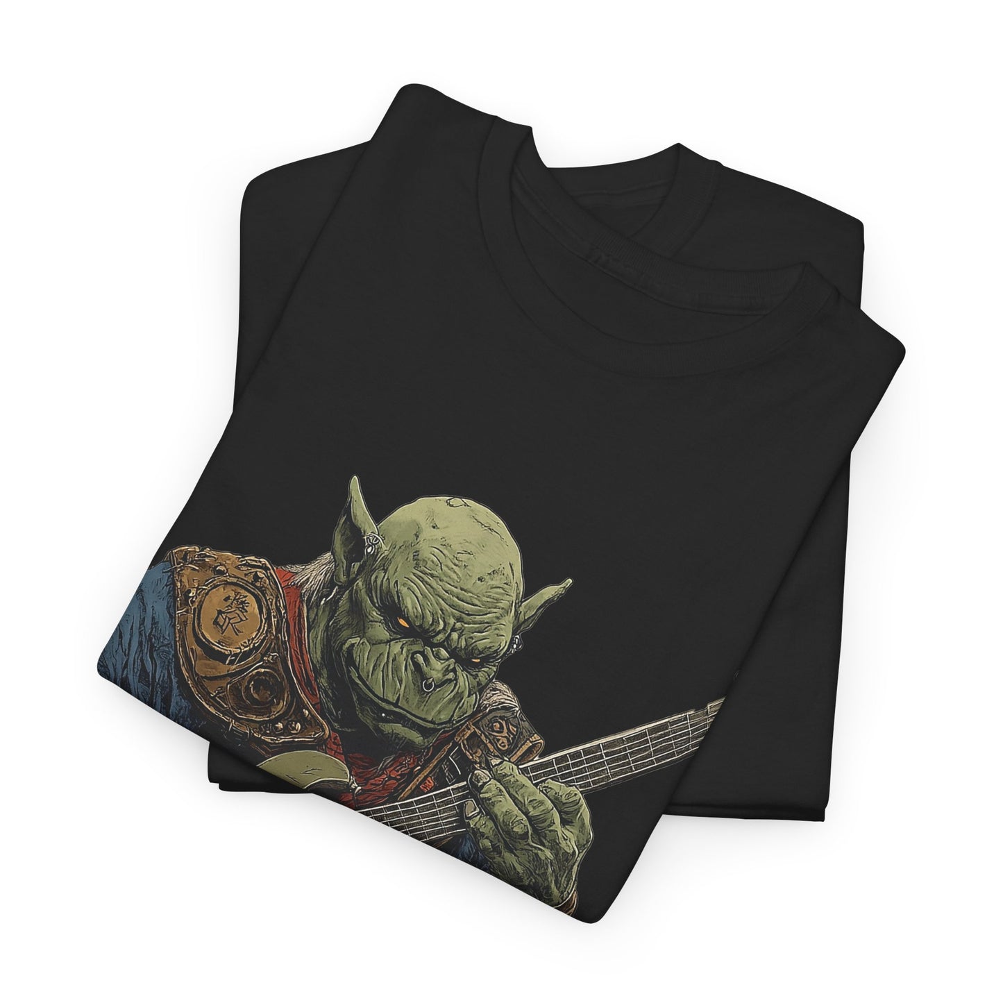 Grukk, Orc Guitarist Graphic Tee, Japanese Style Unisex T-shirt for Men and Women, Music Lover Gift, Unique Band Tee, Funny Guitar Shirt, Gift for