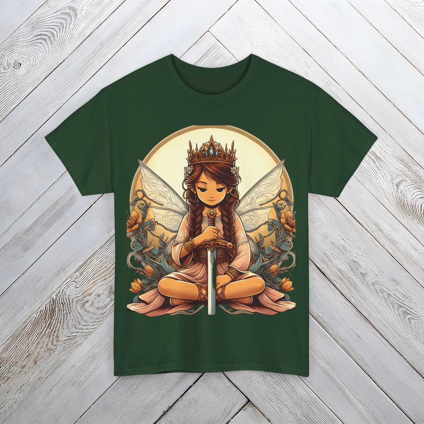 Fairy Princess Warrior Graphic Tee, Cute Unisex Shirt for Fantasy Lovers - Alternative Graphic Tee, Fairy Tale Shirt, Fantasy T-Shirt,