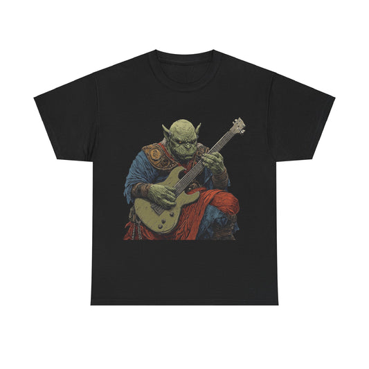 Grukk, Orc Guitarist Graphic Tee, Japanese Style Unisex T-shirt for Men and Women, Music Lover Gift, Unique Band Tee, Funny Guitar Shirt, Gift for