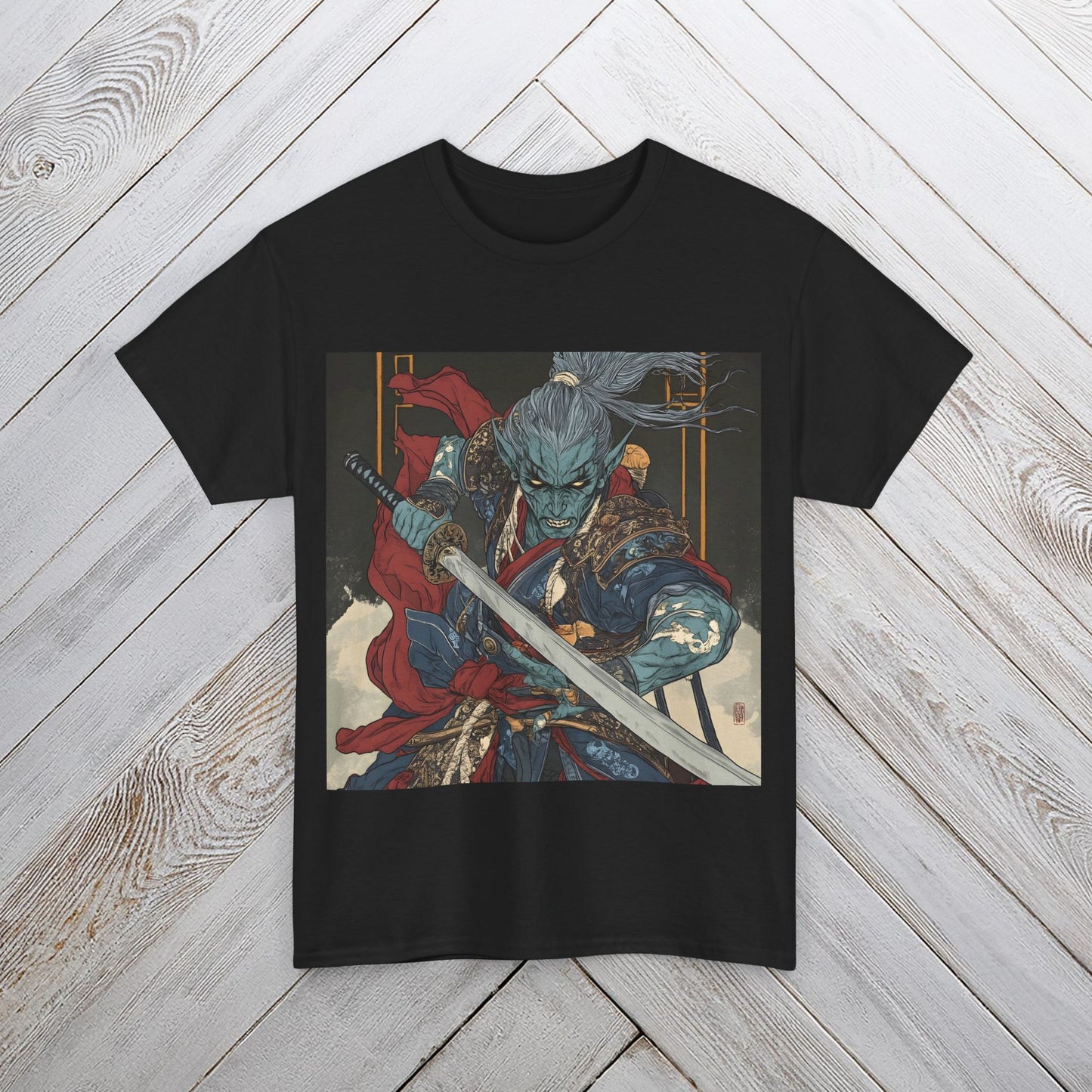 Akumu Elf - Kuniyoshi Style Graphic T-shirt for Men and Women