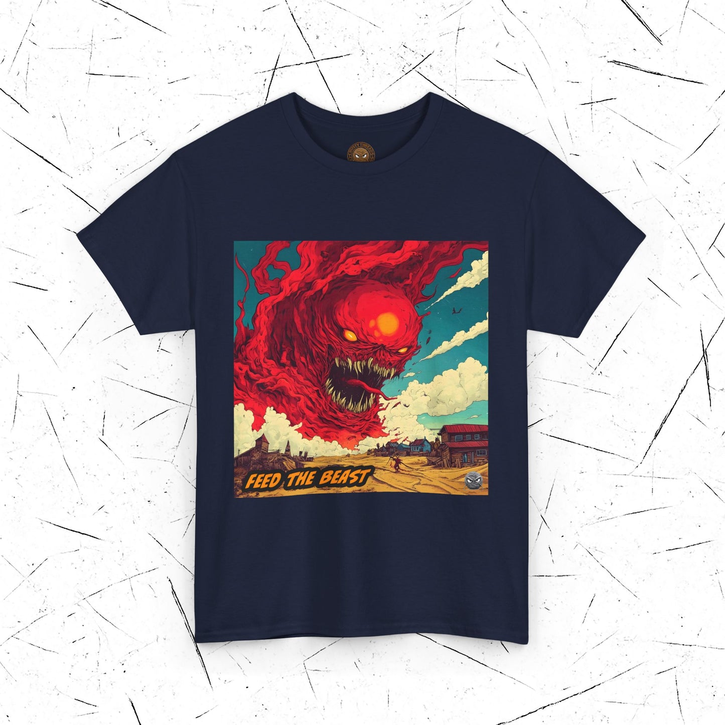 Sand Monster Graphic T-shirt - for Men and Women, Feed the Beast -