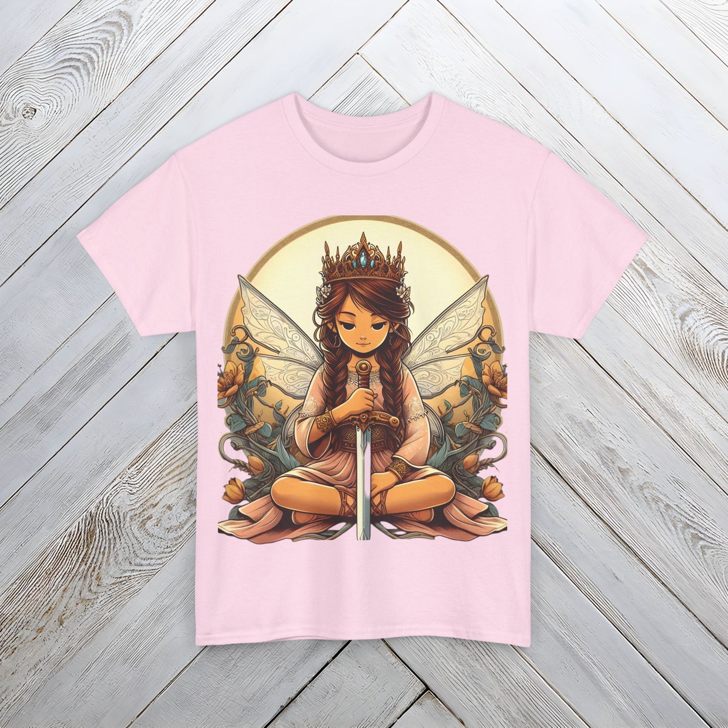 Fairy Princess Warrior Graphic Tee, Cute Unisex Shirt for Fantasy Lovers - Alternative Graphic Tee, Fairy Tale Shirt, Fantasy T-Shirt,